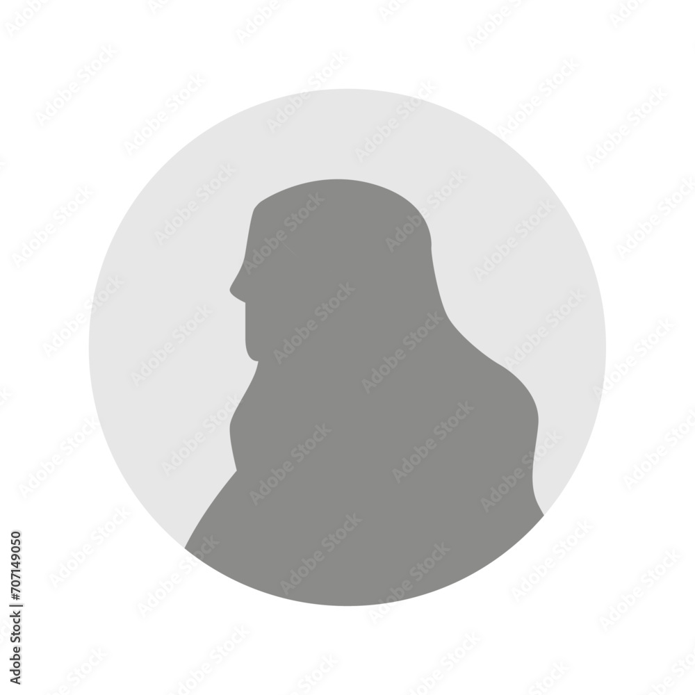 Vector flat illustration. Avatar, user profile, person icon, profile picture. Suitable for social media profiles, icons, screensavers and as a template.