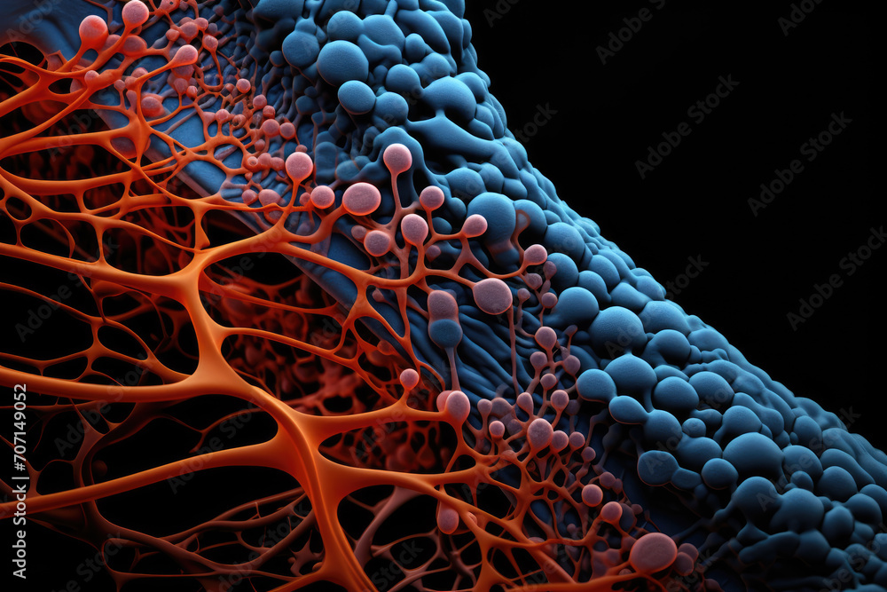This electron microscopy shot reveals the straight line structure of a ...