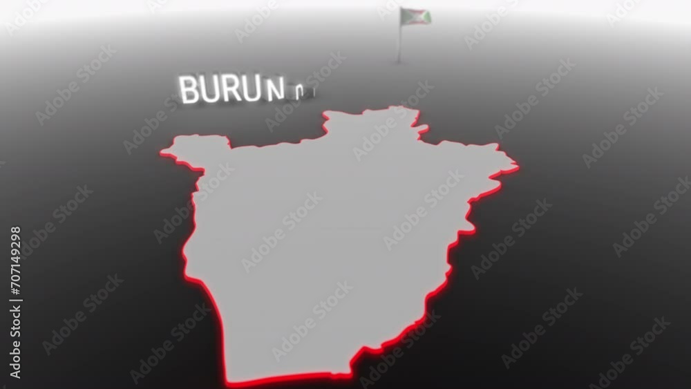 3d animated map of Burundi gets hit and fractured by the text “Recession” 3d animated map of Burundi gets hit and fractured by the text “Recession”