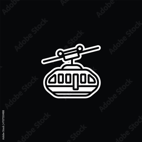 Original vector illustration. The funicular icon. 