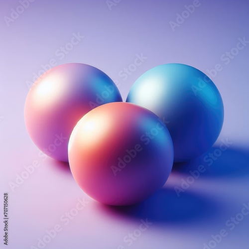 pink and blue colorful spheres 