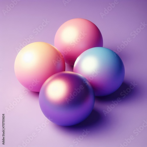 pink and blue colorful spheres 