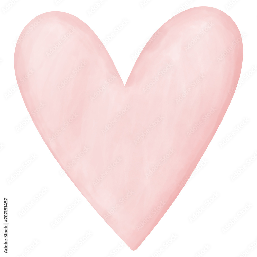 Vintage pink heart isolated on white