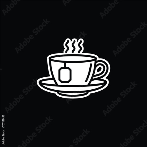 Original vector illustration. The icon of a cup of hot tea.