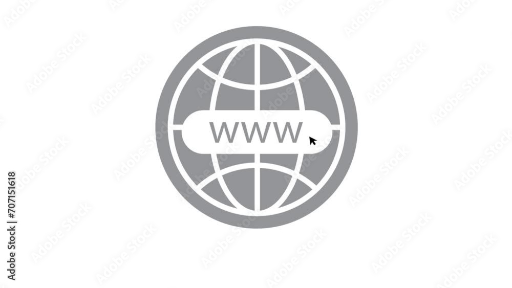 Animation of internet access. (white background) Animation of internet access. (white background)