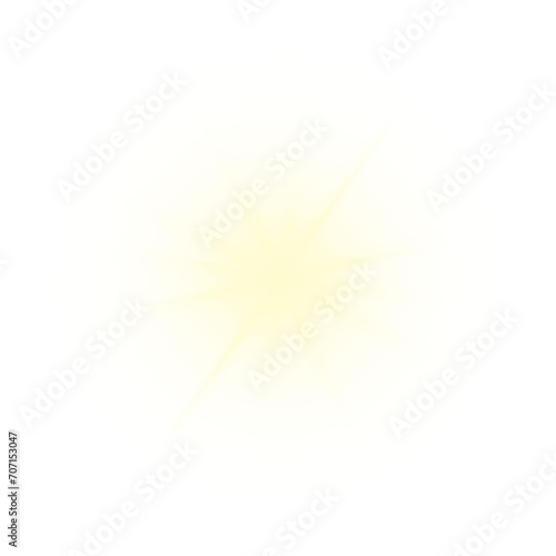 A beautiful star on a real transparent background. Vector illustration