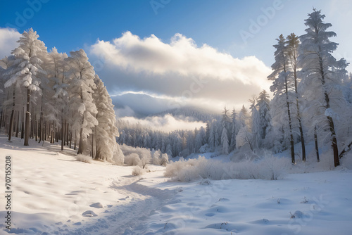forest view during winter