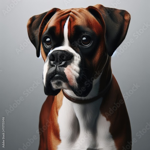 portrait of a boxer dog
