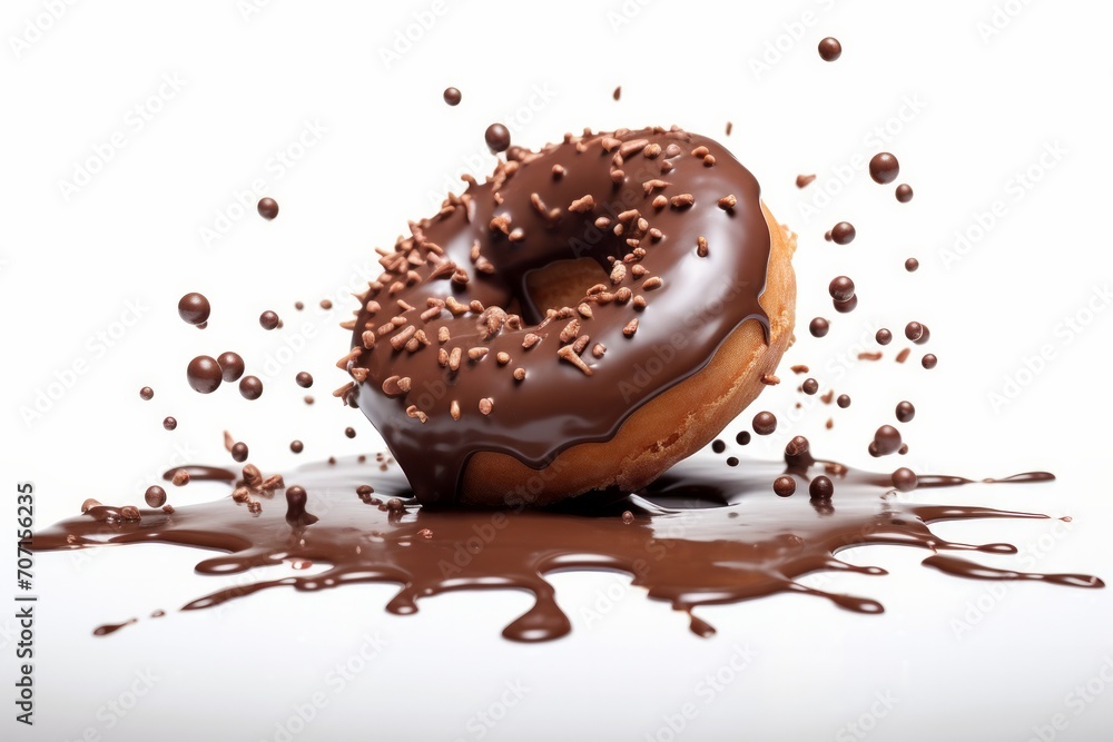 Donut with melted chocolate isolated on white background. Donut with dripping chocolate topping isolated on white. Design element. Donut with dripping chocolate topping isolated on white. Design Donut with melted chocolate isolated on white background. Donut with dripping chocolate topping isolated on white. Design element. Donut with dripping chocolate topping isolated on white. Design