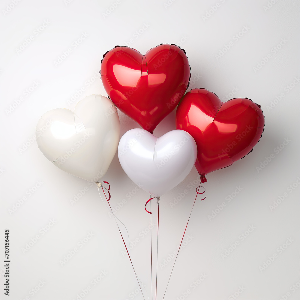 Heart shaped inflatable balloons