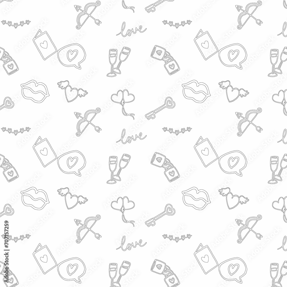Background with elements of Valentine's day. Background with elements of Valentine's day.
