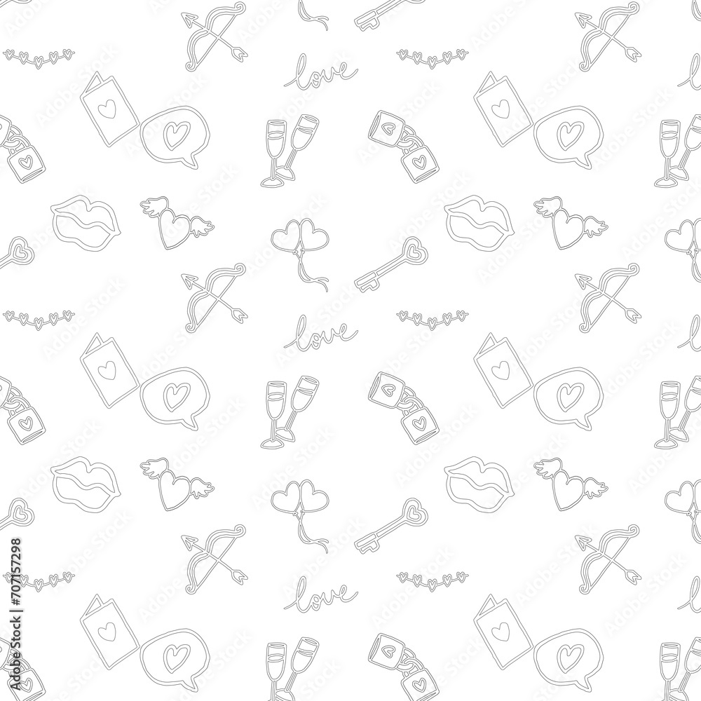 Background with elements of Valentine's day. Background with elements of Valentine's day.