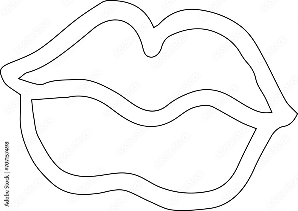 Lips drawing decoration and design.
Lips drawing decoration and design.