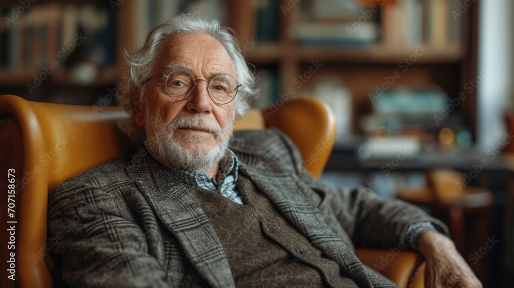 Wise psychiatrist in his office, conveying experience and mental health expertise. Wise psychiatrist in his office, conveying experience and mental health expertise.
