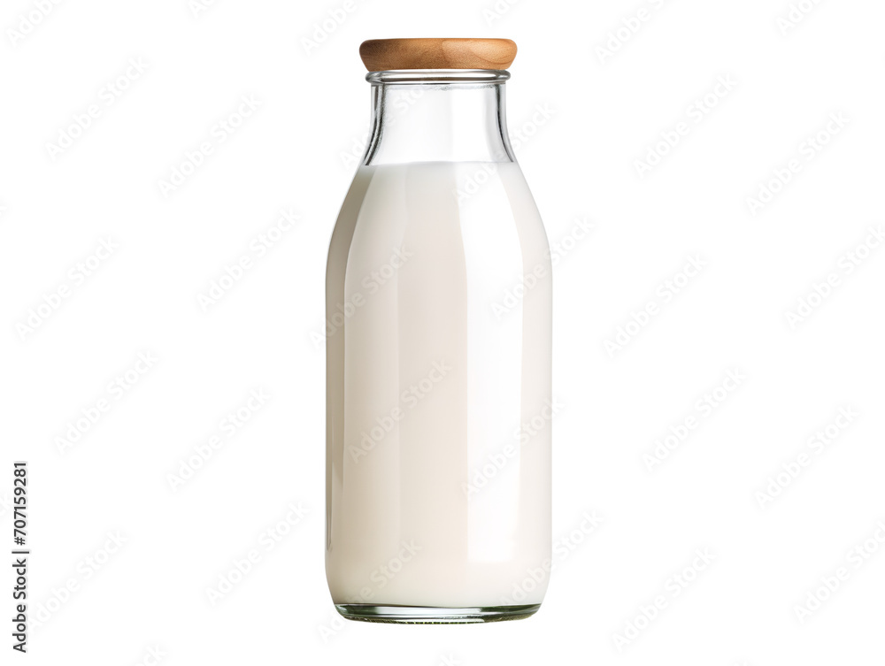 Milk Bottle, isolated on a transparent or white background Milk Bottle, isolated on a transparent or white background