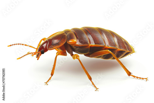 Close-Up Of A Bed Bug On A White Background © Anastasiia