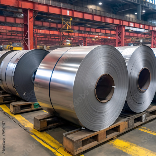 Stainless Steel Rolled Coils in a steel industry