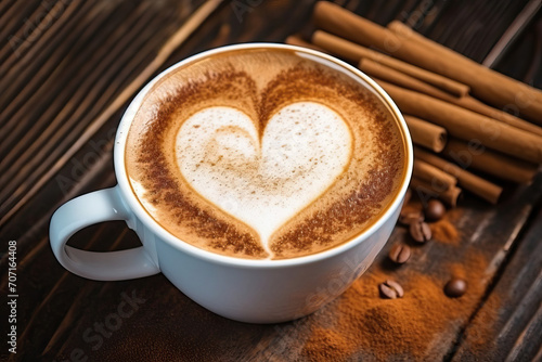 Love Brewed. Cappuccino Bliss with Heart-Shaped Froth