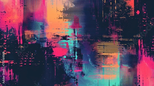 Screen Glitch abstract Texture background photo
