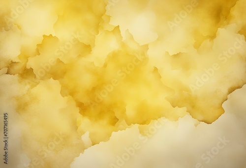 Abstract yellow watercolor painted paper texture background banner panorama © ArtisticLens