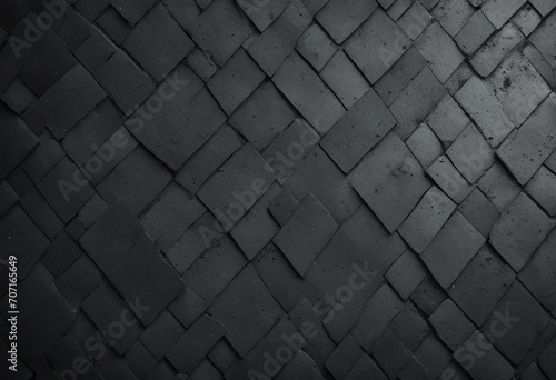 Black stone concrete texture square background anthracite