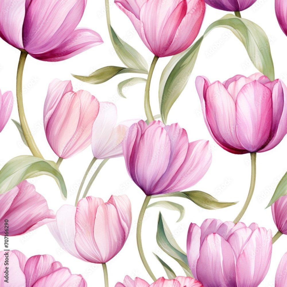 watercolor seamless pattern featuring tulip watercolor seamless pattern featuring tulip