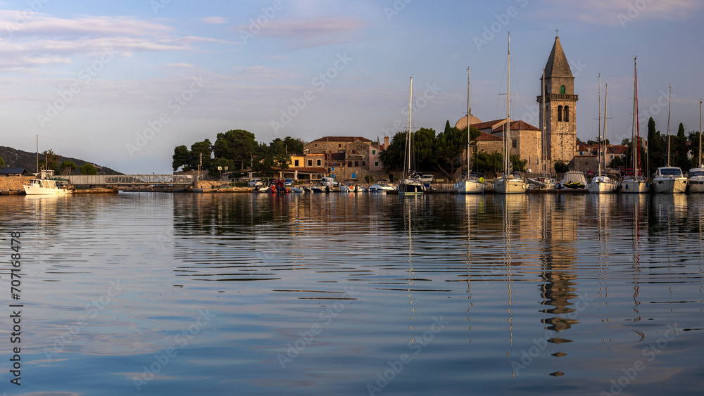 Seaside Panoramic View of the Channel of Osor on the Losinj Island Side in Croatia