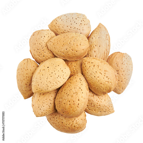 whole almonds heap