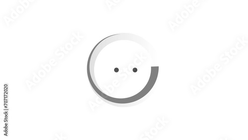 Loading wheel animation - Animated spinning load icon with alpha layer transparent background	 photo