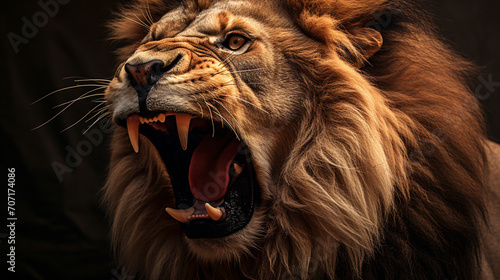 Lion Roaring Fury A Captivating Wildlife Encounter