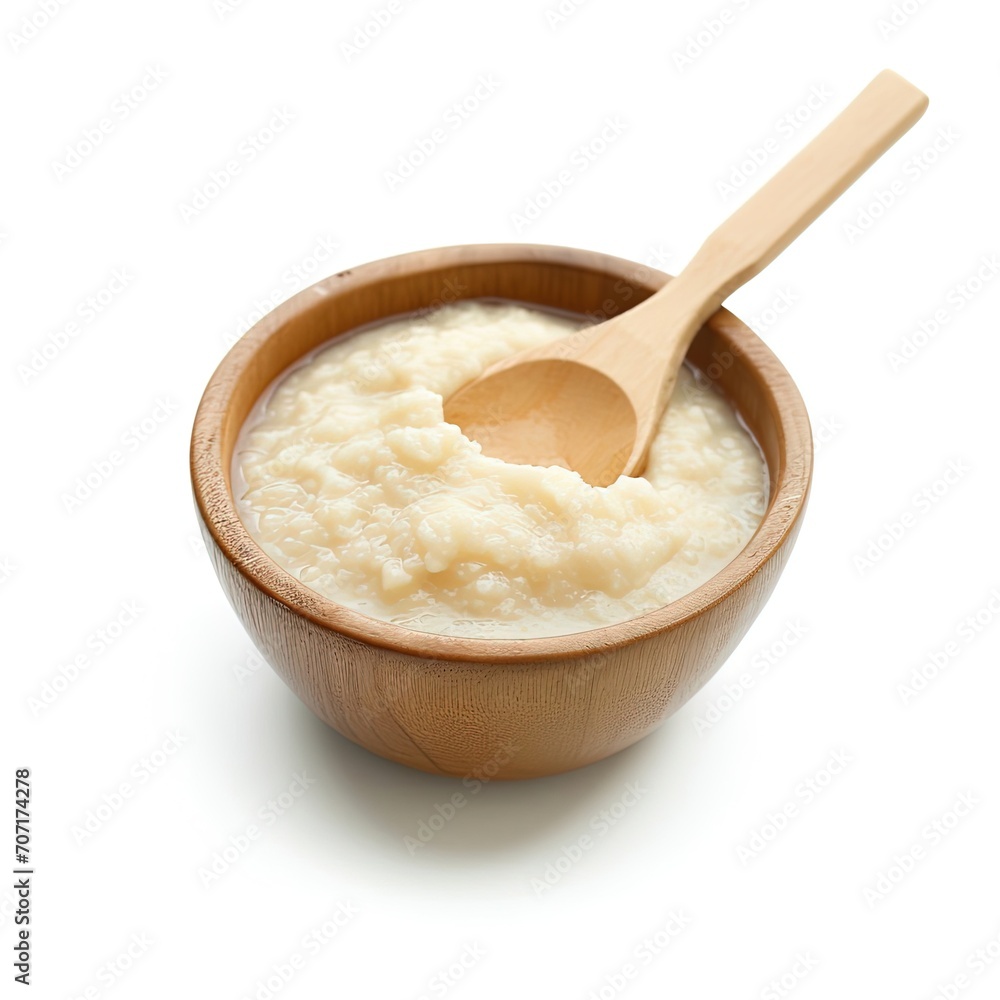 Porridge Baby on A Bowl Porridge Baby on A Bowl