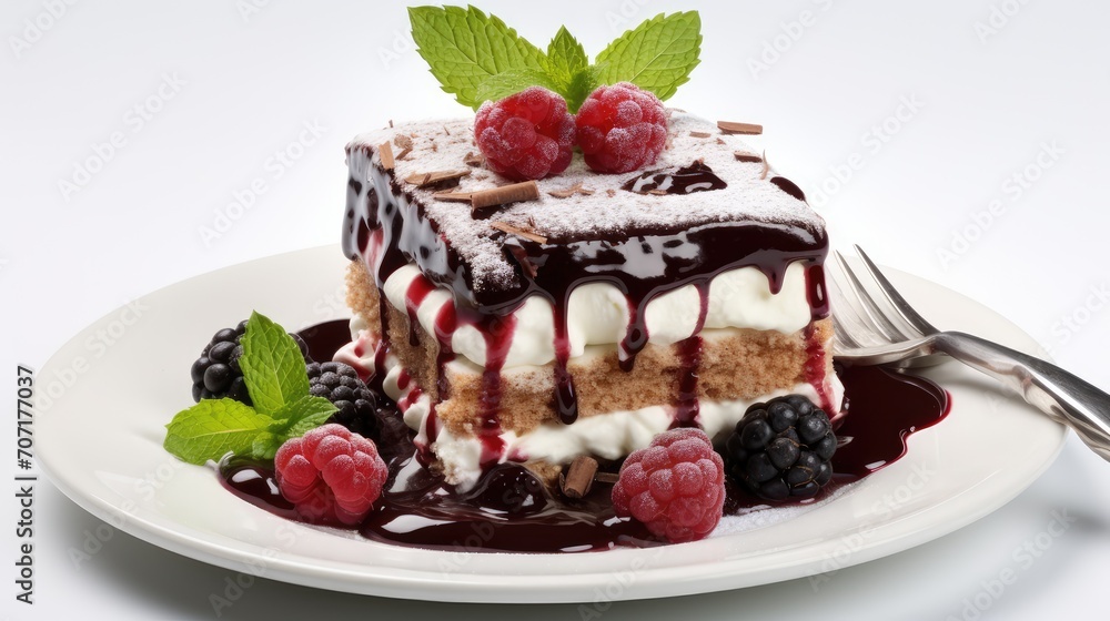 cheesecake with berries and mint cheesecake with berries and mint