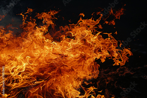 Close-up of flame effect