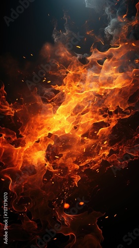 Banner on fire._Black_banner with flames. Fire Flam uhd wallpaper