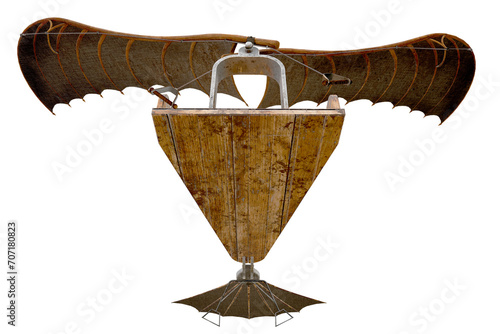Leonardo do Vinci - flying machine, flywheel, plane