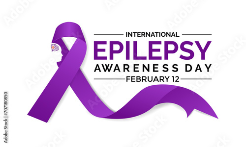 Vector illustration on the theme of International Epilepsy Day.  It ,s understanding and awareness of epilepsy. Banner, poster, card, background design.