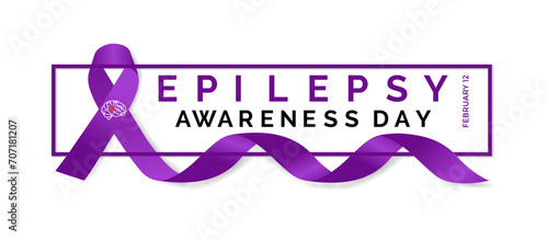 Vector illustration on the theme of International Epilepsy Day. It ,s understanding and awareness of epilepsy. Banner, poster, card, background design.