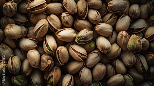 Nature's Bounty: Roasted and Open Pistachios with Organic Texture