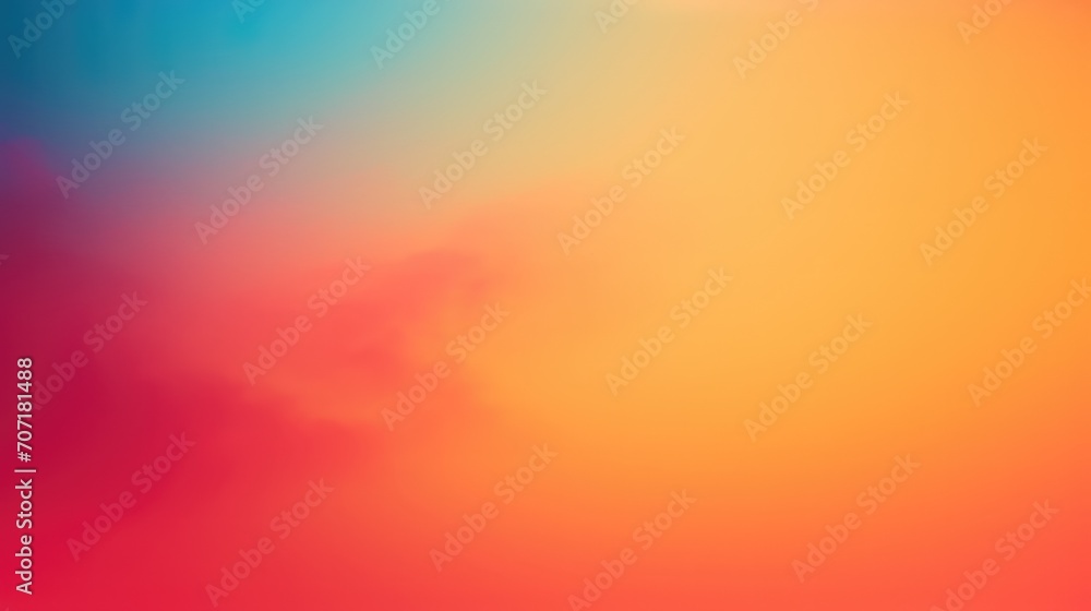 Gold red coral orange yellow peach pink purple blue abstract background. Color gradient, ombre. Colorful, multi-colored, mixed, iridescent, bright, cheerful. Design.Template