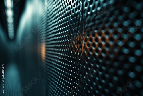 Abstract dark gray circle mesh pattern background texture vector illustration. photo
