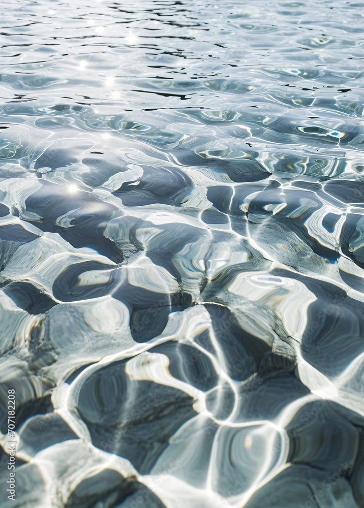 Obraz premium A close-up of the gentle rippling water surface.