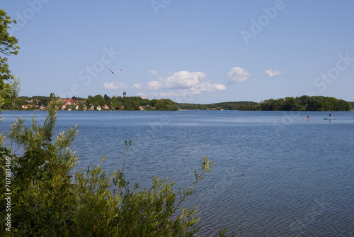 Großer Plöner See mit SUP im Sommer. photo