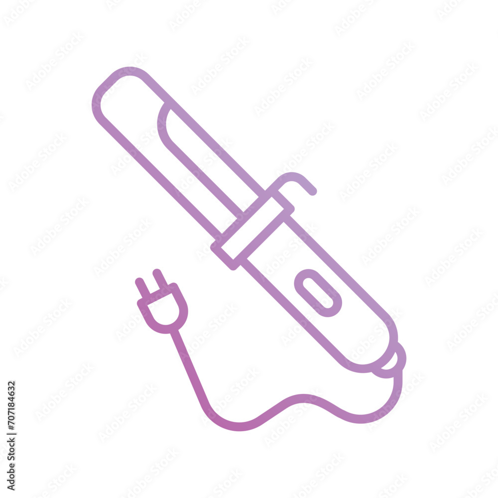 hair curler icon with white background vector stock illustration hair curler icon with white background vector stock illustration
