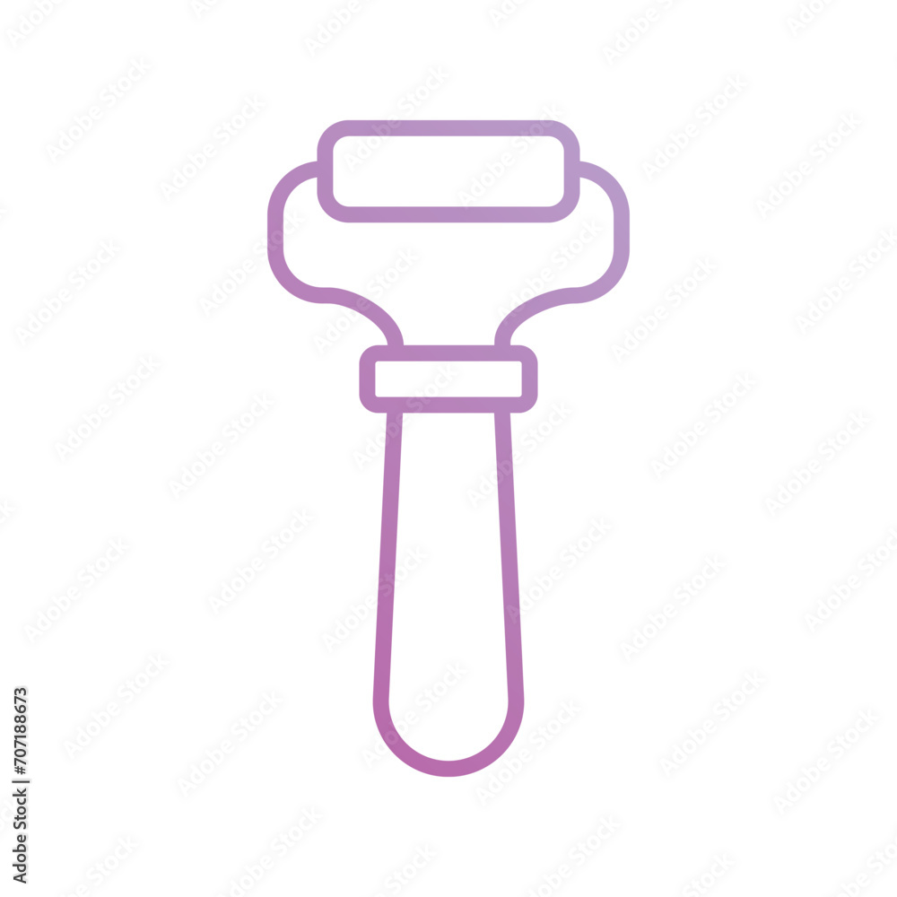 face roller icon with white background vector stock illustration face roller icon with white background vector stock illustration