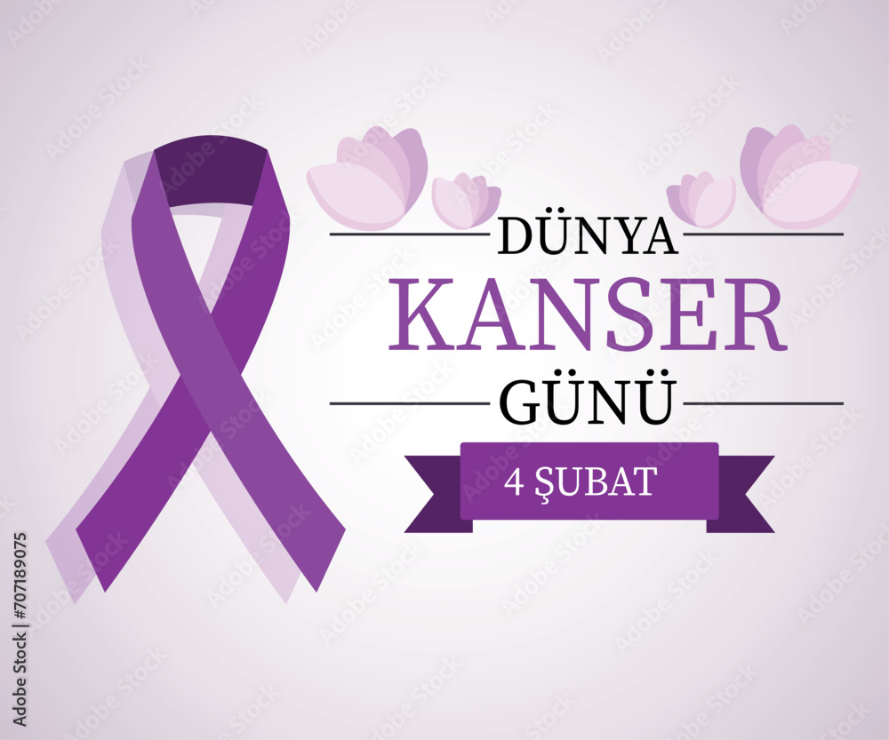 World cancer day concept background. Translate: february 4 world cancer day.