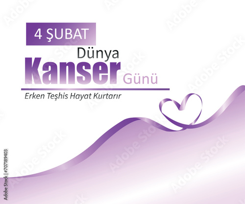World cancer day concept background. Translate: february 4 world cancer day.