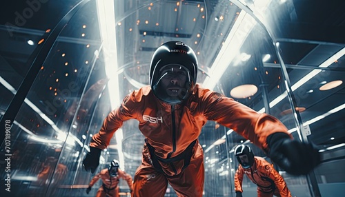 Astronaut in Orange Space Suit and Helmet