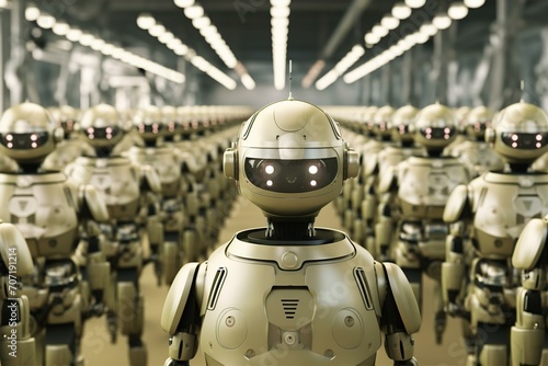 an army of robots controlled by AI