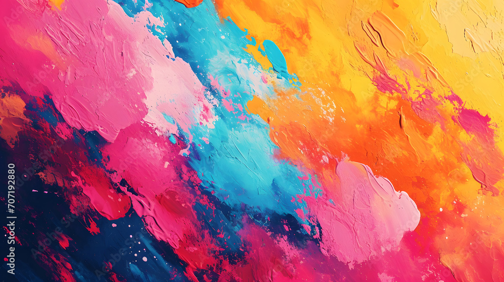 A vibrant and abstract painting, featuring a playful blend of acrylic colors that evoke feelings of childlike wonder and modern artistic expression A vibrant and abstract painting, featuring a playful blend of acrylic colors that evoke feelings of childlike wonder and modern artistic expression