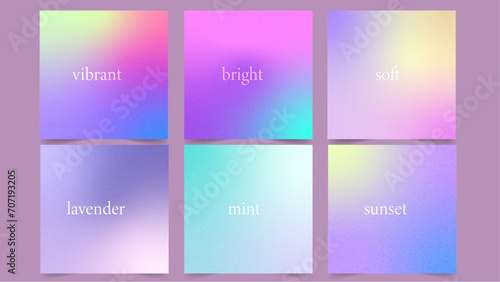 set of grainy gradient backgrounds